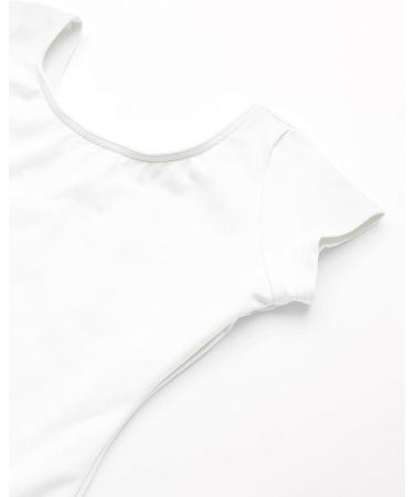 Capezio Girls Classic Short Sleeve Leotard - Toddler White | Premium Dancewear - Buy Online on GoSupps.com