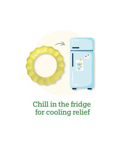 Green Sprouts Cool Nature Teethers 2-Pack - Yellow & Aqua for 3+ Months - Buy Online on GoSupps.com
