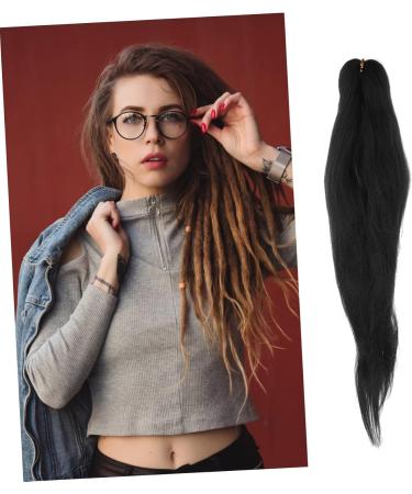 Beavorty braided hair crochet needle for hair ladies wigs wig black easy braids hair gabor wigs for women braiding hair pre stretched pre stretched hair crochet braids hair extension Simple 65X7.5cm Black - Buy Online on GoSupps.com