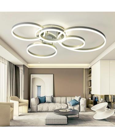 Buy LED Dimmable Ceiling Lamp | 85W Round Spotlight Chandelier for Living Room Bedroom & Office - Stylish Aluminum Design - Buy Online on GoSupps.com