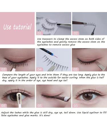 Wild natural hair flu false eyelashes One piece fox eyelashes 12mm Fox eyelashes 5 pairs (complimentary tweezers + glue) - Buy Online on GoSupps.com