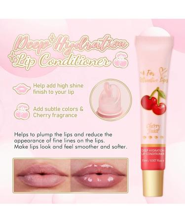 XJBD Cherry Lip Moisturizing & Care Duo Set: 2-Piece Deep Hydration Lip Conditioner + Shining Lip Oil for Dry Chapped Lips Adds Shine & Tints Day & Night Lip Treatment Sheer Tint - Buy Online on GoSupps.com