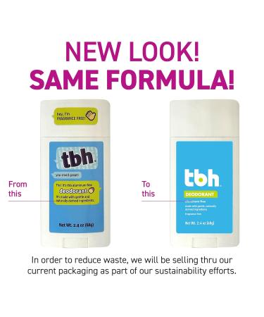 TBH Kids Unscented Deodorant - Natural Ingredients, Made in USA (3 Pack) - Buy Online on GoSupps.com