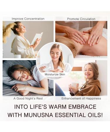 MUNUSNA Peppermint Essential Oil and Vanilla Essential Oil Premium Grade Pure & Natural Essential Oils for Hair Body Skin Aromatherapy Diffuser Meditation Massage Home Candle Soap Bath Bombs - Buy Online on GoSupps.com