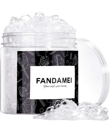 Fandamei 2000 pieces of hair tie small mini hair tie transparent hair tie small hair tie hair tie small rubber hair straps boxed for women girls hair styling lichen a-transparent - Buy Online on GoSupps.com