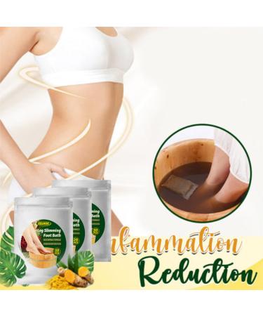 Lymphatic Drainage Ginger Foot Soak - Leg Slimming & Detox Care - Natural Mugwort Herb - Spa Relaxation for Men & Women - 1PACK-10pcs - Buy Online on GoSupps.com