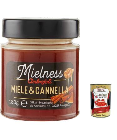 Ambrosoli Mielnsess Miele e Zenzero Pack of 12 flower honeys with ginger extract 180 g + polpa italian Gourmet 400 g