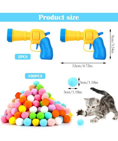 Briskore Cat Toy: 100 Plush Balls & Interactive Ball Launcher - Perfect for Cat Training & Playtime - Buy Online on GoSupps.com