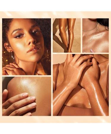 Body Luminizer Shimmer Oil Liquid Highlighter - Bronze Gold | Waterproof Radiance Makeup for Face & Body | Moisturizing Glow Shimmer Lotion - 1 count - Buy Online on GoSupps.com
