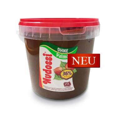 Nudossi Hazelnut Nougat Cream 1.25kg - 36% Hazelnuts Palm Oil Free UTZ Certified - International Shipping Available - Buy Online on GoSupps.com