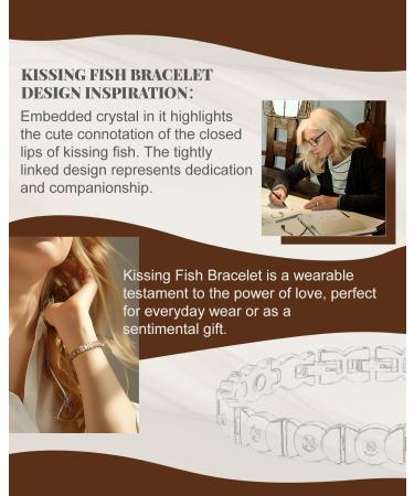 RainSo Magnetic Bracelets for Women | Stainless Steel Fish Design | Adjustable Rose Gold Crystal Bracelet | Perfect Mother's Day & Birthday Gift - Buy Online on GoSupps.com