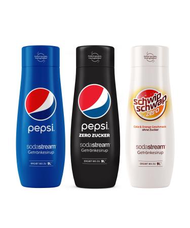 Sodastream syrup bundle Pepsi Pepsi Max and Wauf Schwap Zero 3x 440ml beverage syrup for up to 9 liters of finished drink Pepsi Bundle 3