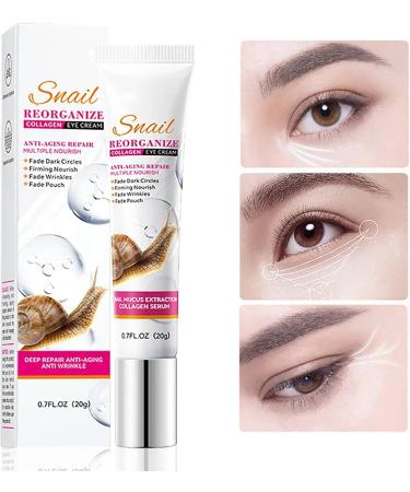 Snail Eye Cream Anti Aging - Under Eye Cream for Dark Circles and Puffy Eyes - Snail Eye Cream for Dark Circles - Eye Bags Remover Reduce Dullness Restore Radiance - Firm Lift Moisture Hydrating Plump - Buy Online on GoSupps.com