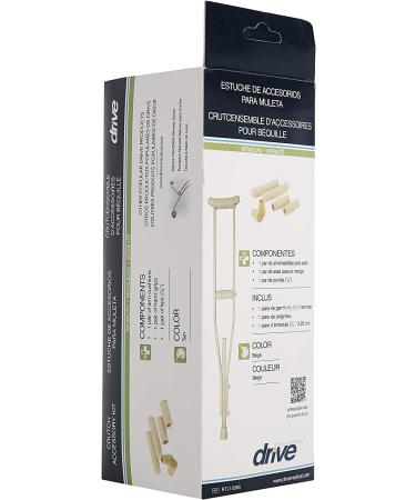 Drive Medical Crutch Accessory Replacement Kit - Tan| Buy Online Now - Buy Online on GoSupps.com