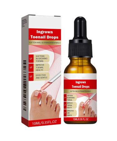 Nail and Toenail Strengthening Liquid | 10ml Ingrown Toenail Corrector Drops Beauty Care for Hands and Feet Nighttime Travel Treatment for Dry Damaged Cracked Curved Fragile and Chipped Nails