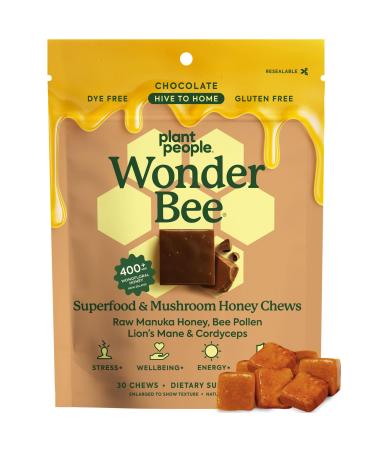 Plant People Chocolate Wonderbee Superfood & Mushroom Chews 30 Ct