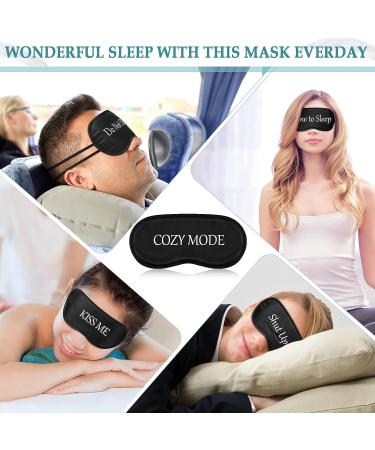 Ramede 60 Pieces Bulk Funny Sleep Mask | Adjustable Strap Silk Blindfold for Women Men Kids | Soft Eye Covers for Travel, Nap, Meditation - Buy Online on GoSupps.com