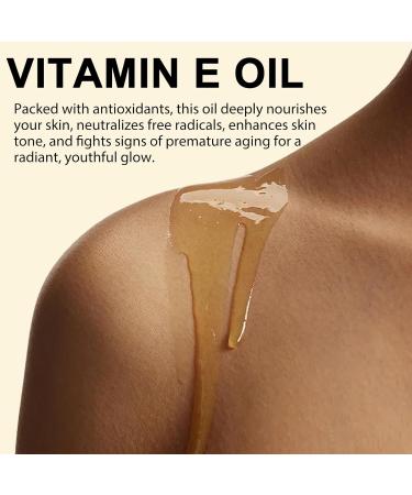  WANFAER Pure Vitamin E Skin Oil Natural Organic Vitamin E Oil for Body Scars and Cuticles Hair and Face Cold Pressed Cruelty-Free Skin Repair - Buy Online on GoSupps.com