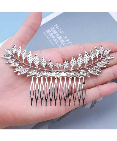 Shop Inilbran Boho Silver Leaf Hair Comb | Vintage Bridal Hair Accessories for Weddings & Bridesmaids - Buy Online on GoSupps.com