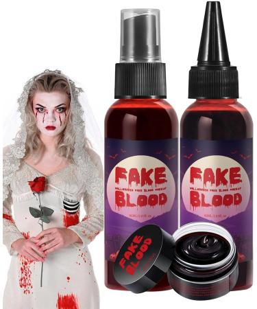  Generisch Halloween Artificial Blood | Realistic Artificial Blood Spray 160ml Zombie Blood Makeup Special Effect Stage Blood Paint Washable for Clothes Zombie Bride Vampire - Buy Online on GoSupps.com