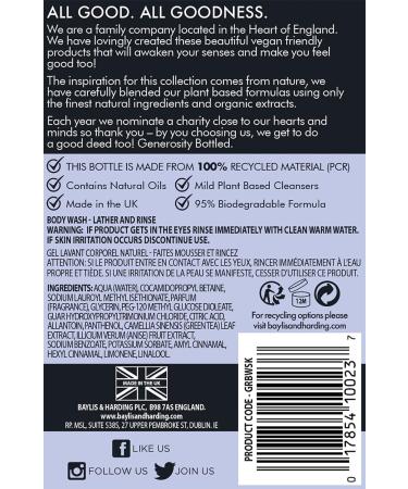 Baylis & Harding Goodness Body Wash Bundle 6x500ml - Sea Kelp & Peppermint, Lemongrass & Ginger | Vegan Friendly - Buy Online on GoSupps.com