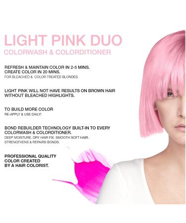 Buy Celeb Luxury Intense Color Depositing Colorwash Shampoo + BondFix Rebuilder - Vegan Semi-Permanent Hair Dye in Light Pink | Sustainably Sourced Plant-Based Color | International Shipping Available - Buy Online on GoSupps.com