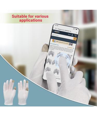 White Touch Screen Cotton Gloves for Dry Hands 10 Pairs Hand moisturizing Gloves Eczema for Lotion Overnight Sleeping Glove Jewelry Art Handling Large Touch Screen(10 Pairs) - Buy Online on GoSupps.com