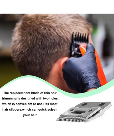 2 Set Professional Replacement Clipper Blades 2 Holes Adjustable Hair Clippers Parts Blades Hair Trimmer Replacement Blade Detachable Stainless Steel Ceramic Blade for Barbers(Silver) - Buy Online on GoSupps.com