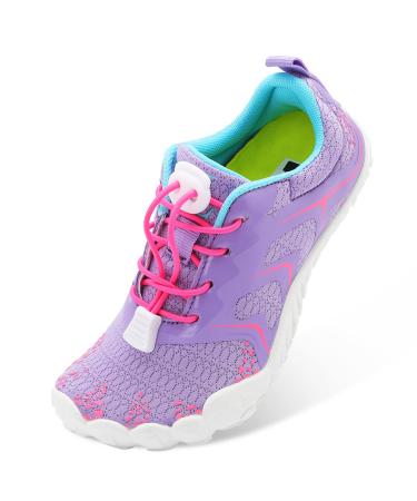 L-RUN Kids Water Shoes Boys Girls Water Hiking Shoes Indoor Outdoor Quick Dry Athletic Sneaker Shoes 13.5 Little Kid Purple Pink