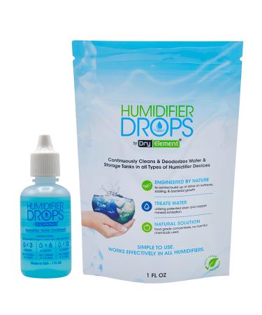 Humidifier Drops - Natural Food Grade Concentrate, Formula Prevents Slimy Buildup on Surfaces, Reduces Scaling - Cleans & Deodorizes Water Inside All Humidifier Models, 100+ Day Supply, Made in USA