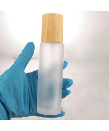 Cosidea 100ml Bamboo Lid Milk Glass Spray Bottles - Set of 4 | Perfect for Perfume Toners & Toiletries | Fine Mist Spray Pumps - Buy Online on GoSupps.com