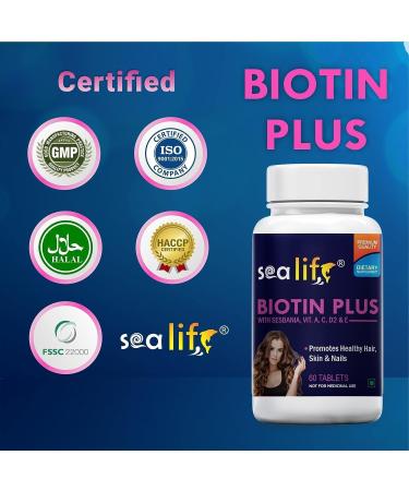 Biotin Plus Tablets Prevent Hair Loss and Promotes Healthy Hair Growth | Glowing Skin and Longer Nails with Multivitamins & Sesbania Extract (60 Tablets Each) for Men and Women - Buy Online on GoSupps.com