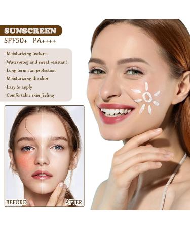 Sunscreen Spf 50 Korean Sunscreen Spf 50 Face Moisturiser with Rice Probiotics Face Sun Cream Spf 50 Refreshing Non-Greasy No White Cast Suitable for All Skin Types - Buy Online on GoSupps.com