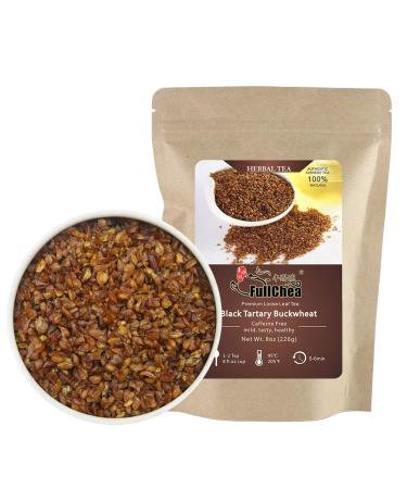FullChea - Himalayan Tartary Buckwheat Tea - Black Buckwheat - Roasted Buckwheat - Loose Leaf Herbal Tea - Caffeine Free - NON-GMO - Gluten Free - 100% Natural 8oz / 226g