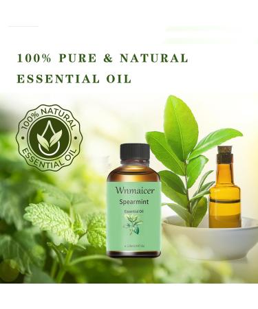100% Pure Spearmint Essential Oil 4 Fl Oz - Aromatherapy Massage Skin Care & More - Versatile 120 ML for Hair Laundry & DIY Projects - Buy Online on GoSupps.com