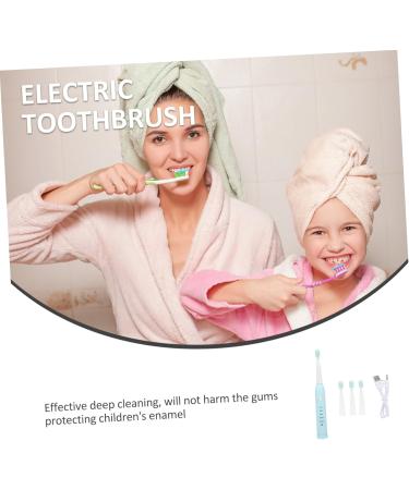 Buy Beavorty Electric Toothbrush for Kids - Soft Bristle Replacement Heads Waterproof & Automatic Cleaning Brush - Blue (1 Pack) - Buy Online on GoSupps.com