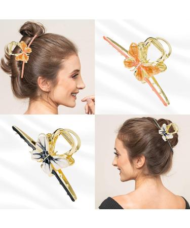 Whaline 6Pcs Large Butterfly Hair Claw Clips - Colorful Non-Slip Hair Claws for Women Girls - Strong Spring Hair Clips for Long Thick Thin Curly Hair - Buy Online on GoSupps.com