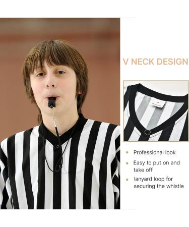 Thapower Kids Referee Costume | Youth Black & White Stripe Jersey for Boys and Girls | Large Size - Buy Online on GoSupps.com