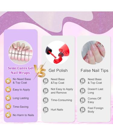 Buy 22 STK Self-Adhesive Gel Nail Stickers - Long-Lasting UV Hardening Nail Films | Salon Quality Red Nail Wraps for International Shipping - Buy Online on GoSupps.com