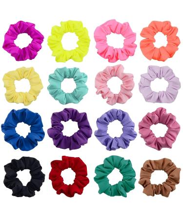 Simnice Waterproof Neon Swim Scrunchies - 16 Colors, Water-resistant Hair Ties for Women and Girls - Buy Online on GoSupps.com