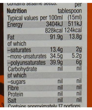 Morrisons Toasted Sesame Oil 250 ml - Buy Online on GoSupps.com