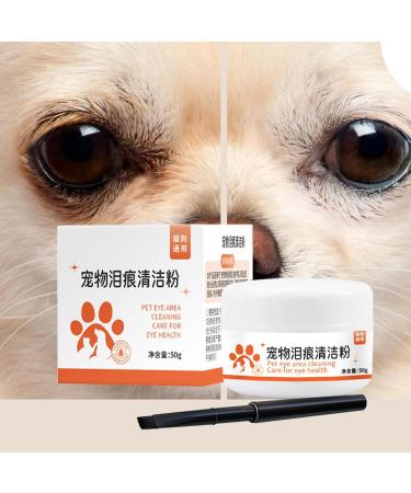 Dog Tear Stain Remover | 50g Safe Tear Stain Remover Powder for Cats | Fast-Acting Pet Eye Cleaning Supplies for Pet Shelter Pet Hospital - Buy Online on GoSupps.com