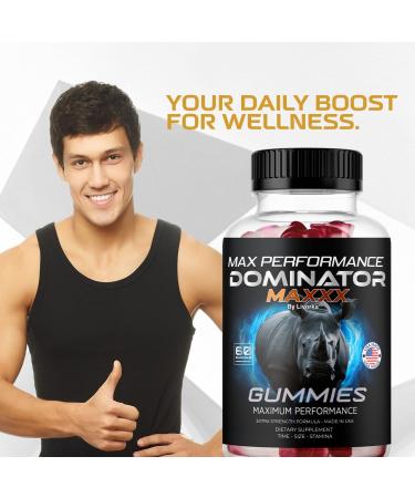Dominator Maxxx Gummies for Men - Dominator Maxx Natural Daily Nutrition Support Premium Advanced Formula Multivitamin Pills for Overall Health & Wellness 60 Gummies for 1 Month - Buy Online on GoSupps.com