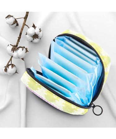 Buy Colorful Rainbow Menstruation Pad Bag with Zipper - Stylish Women's Tampon & Napkin Organizer for Girls - Buy Online on GoSupps.com