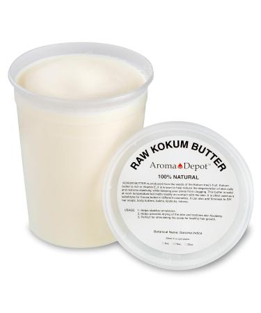 Aroma Depot 32 oz. Raw Kokum Butter - 100% Pure, Cold Pressed, Ideal Thickener for Body Butters, Sunscreens, Soaps, Deodorants - 2lb for Skin, Body, Hair - Buy Online on GoSupps.com