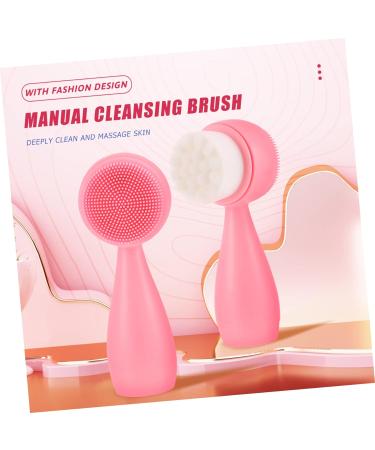 OHPHCALL Silicone Face Brush Hand Scrubber Face Spa Brush Face Cleansing Brush Handheld Face Brush Cleansing Facial Brush Deep Facial Cleaning Brush Silica Gel Portable Accessories Pink 12x4.5cm - Buy Online on GoSupps.com