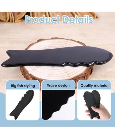 2-Piece Gua Sha Set - Natural Harz Face Massager for Eye Swelling & Skin Tightening | Gua Sha Treatment Tool & Anti-Fold Gift for Skincare - Buy Online on GoSupps.com