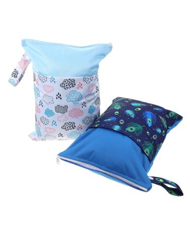 Minkissy 2 pieces of women bandage storage bagsurable storage bag travel menstrual bag bags small diaper bag women bandage bags bare diaper storage bag 35x23cm