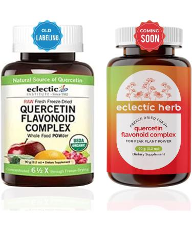 Buy Eclectic Institute Quercetin Flavonoid Complex Powder - 3.2 oz Fresh Freeze-Dried Whole Food - Buy Online on GoSupps.com