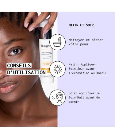 NUBIANCE - Anti-Dark Spot Cream HRB-3: Hyperpigmentation Corrector Day & Night - Unifying Moisturizing SPF30 Black & Combination Skin Pigment Spots - Buy Online on GoSupps.com